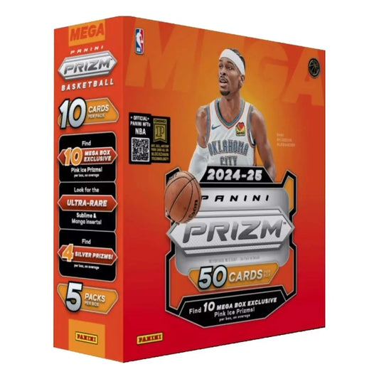 Panini Prizm NBA basketball mega box for 2024-25 NBA Prizm NBA collection