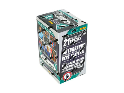 Prizm blaster box featuring Pink Mosaic Prizms from 2024-25 Panini Prizm EPL Soccer