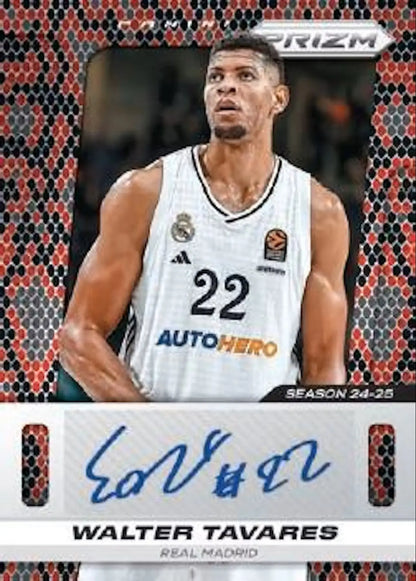 Walter Tavares basketball card from 2024-25 Panini Prizm Turkish Airlines EuroLeague Hobby Box