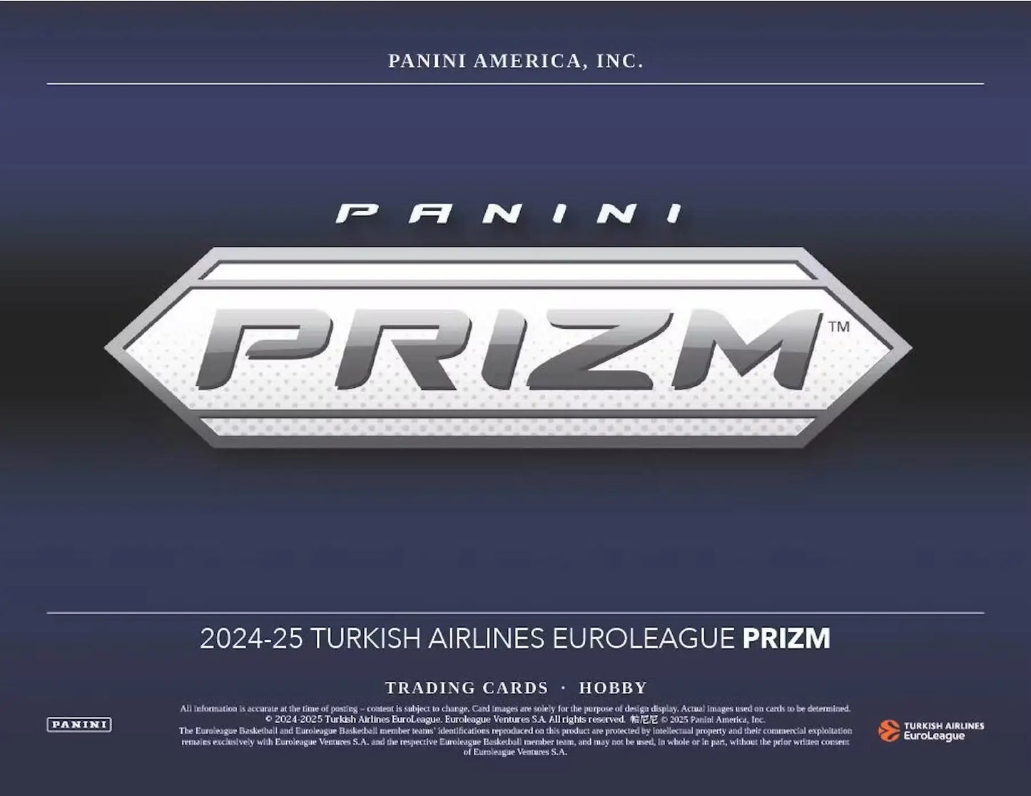 Panini Prizm Turkish Airlines EuroLeague Basketball trading card in hobby box