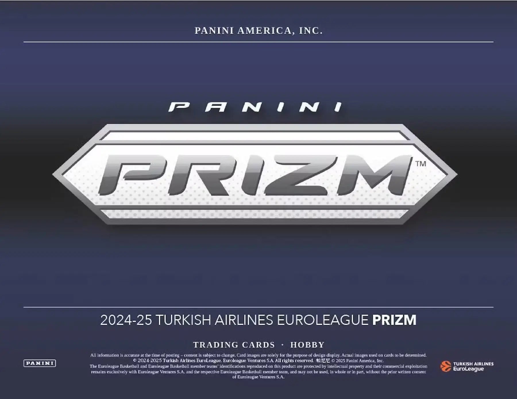 Panini Prizm Turkish Airlines EuroLeague Basketball trading card in hobby box