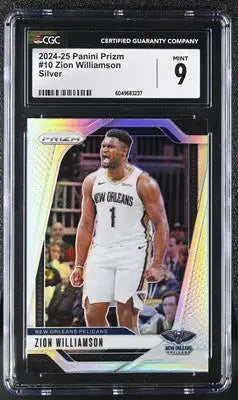 Graded Zion Williamson Basketball Card from 2024-25 Panini Prizm Zion Williamson series