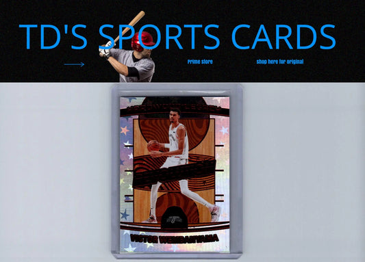 Victorf Wembanyama basketball card from 2024-25 Panini Revolution Wembanyama Hardwood Legacy