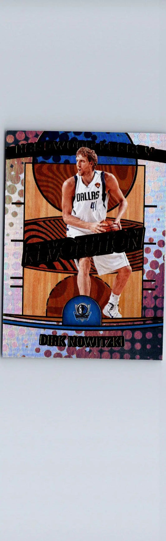 Collectible Dirk Nowitzki Hardwood Legacy basketball card from 2024-25 Panini Revolution