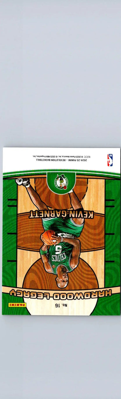 Collectible Kevin Garnett basketball card from 2024-25 Panini Revolution Garnett Hardwood Legacy