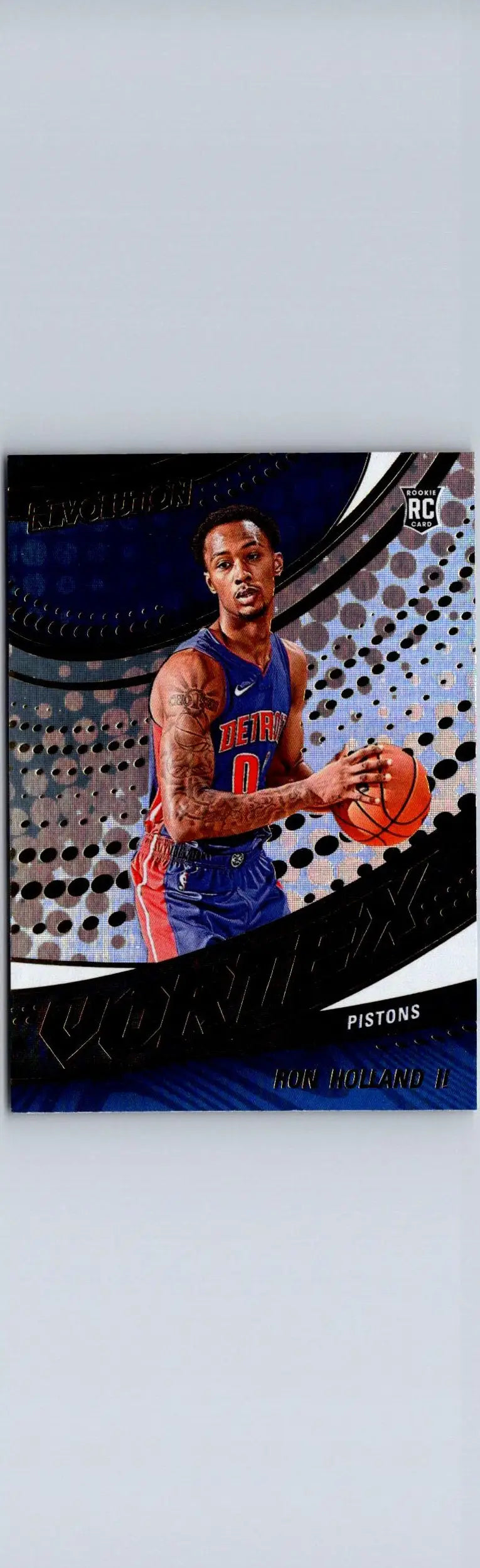 Basketball trading card of Ron Holland II Vortex from Panini Revolution featuring a Pistons player