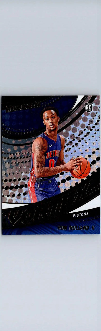 Basketball trading card of Ron Holland II Vortex from Panini Revolution featuring a Pistons player