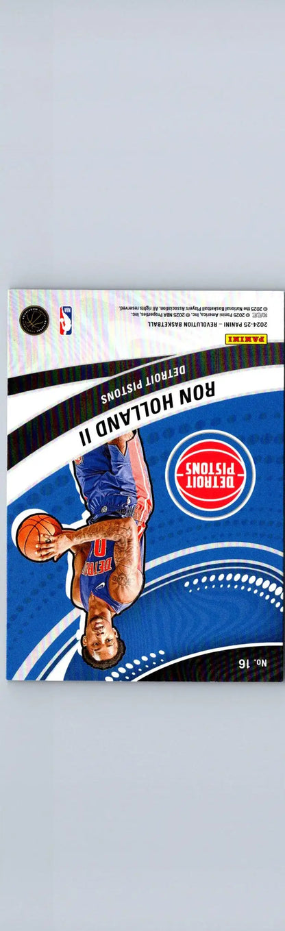 Upside-down basketball trading card of Ron Holland II Holland II Vortex from Panini Revolution