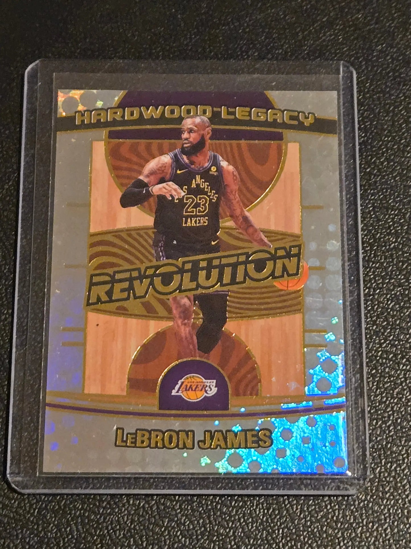 LeBron James basketball trading card from Revolution Hardwood Legacy series