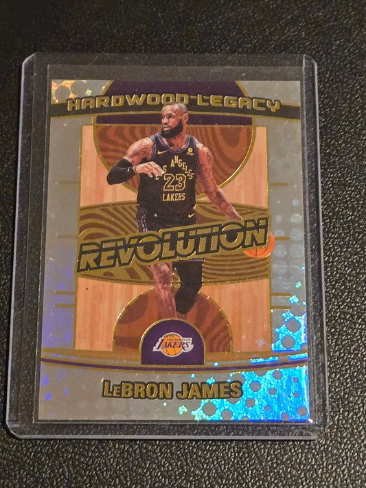 LeBron James basketball trading card from Revolution Hardwood Legacy series
