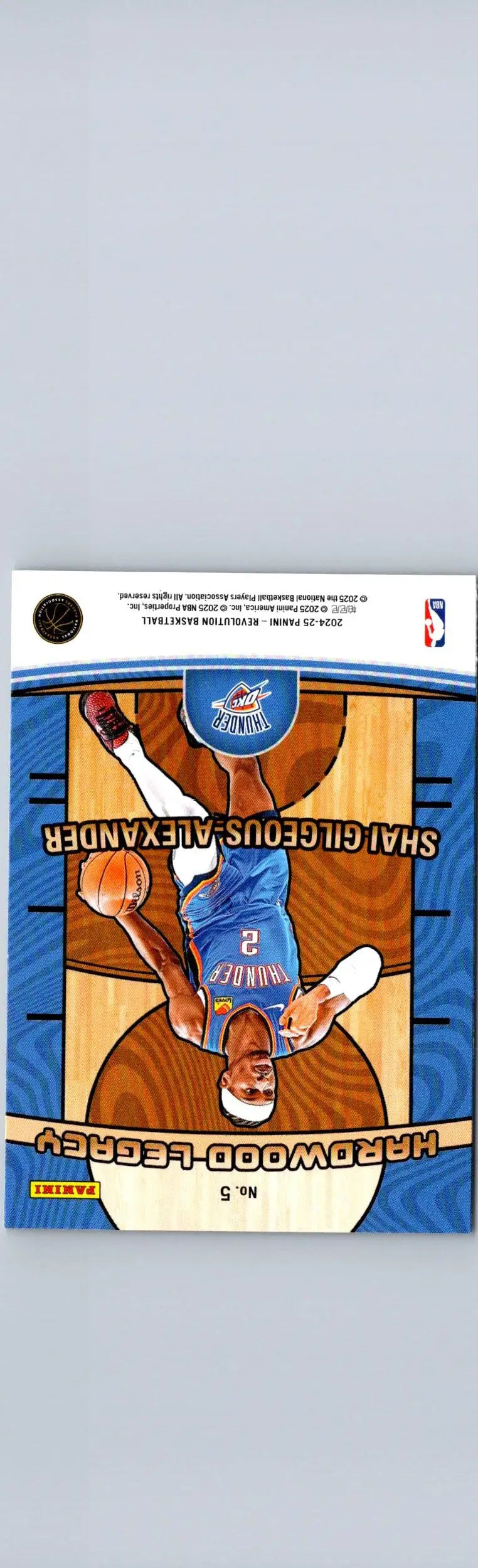Shai Gilgeous-Alexander basketball trading card from Panini Revolution Hardwood Legacy series