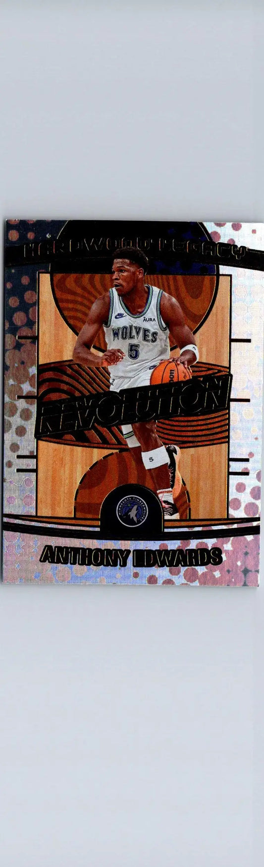 Basketball trading card of Anthony Edwards from 2024-25 Panini Revolution Edwards Hardwood Legacy
