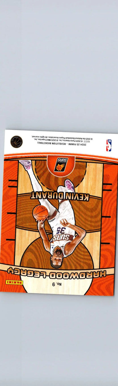 Basketball trading card featuring Kevin Durant from 2024-25 Panini Revolution Durant Hardwood Legacy