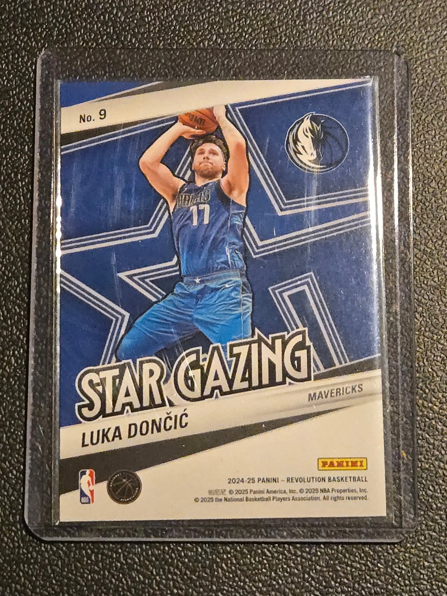 Luka Doncic Star Gazing NBA trading card from Panini Revolution 2024-25 set