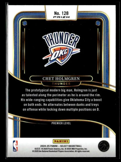 Chet Holmgren basketball card from Panini Select Scope Prizm 2024-25 product