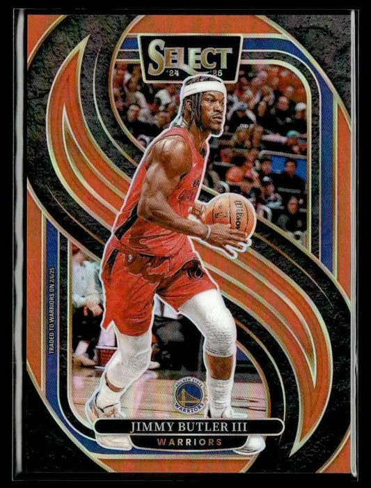 Jimmy Butler III basketball card 2024-25 Panini Select Orange Prizm product