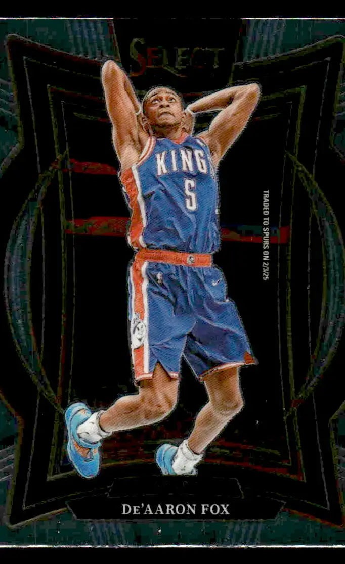 2024 25 Panini Select De’Aaron Fox basketball card featuring San Antonio Spurs player