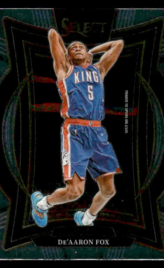 2024 25 Panini Select De’Aaron Fox basketball card featuring San Antonio Spurs player