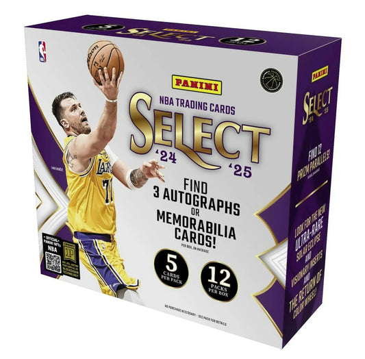 2024-25 Panini Select Basketball hobby box with memorabilia cards from Columbia Sports Cards