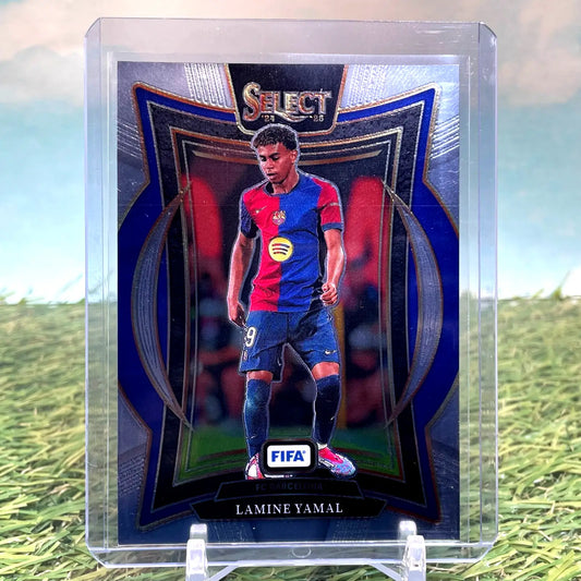 Lamine Yamal soccer card from Panini Select 2024-25 Silver Prizm FC Barcelona