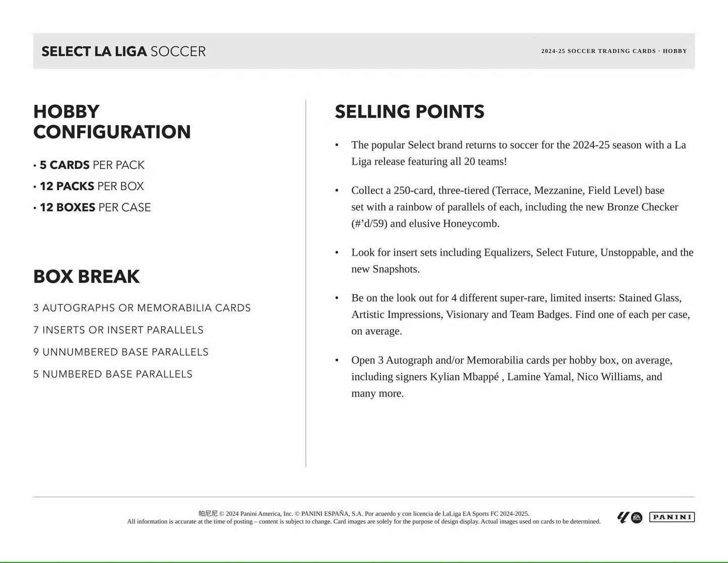 2024-25 Panini Select La Liga Soccer Hobby Box