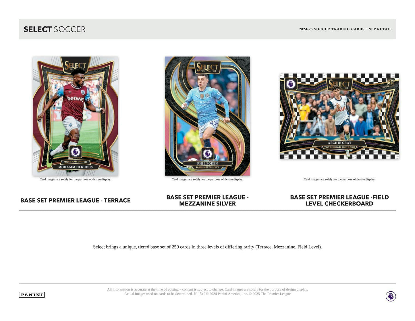 2024-25 Panini Select Premier League EPL Soccer 6-Pack Blaster Box