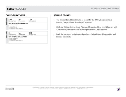 2024-25 Panini Select Premier League EPL Soccer 6-Pack Blaster Box