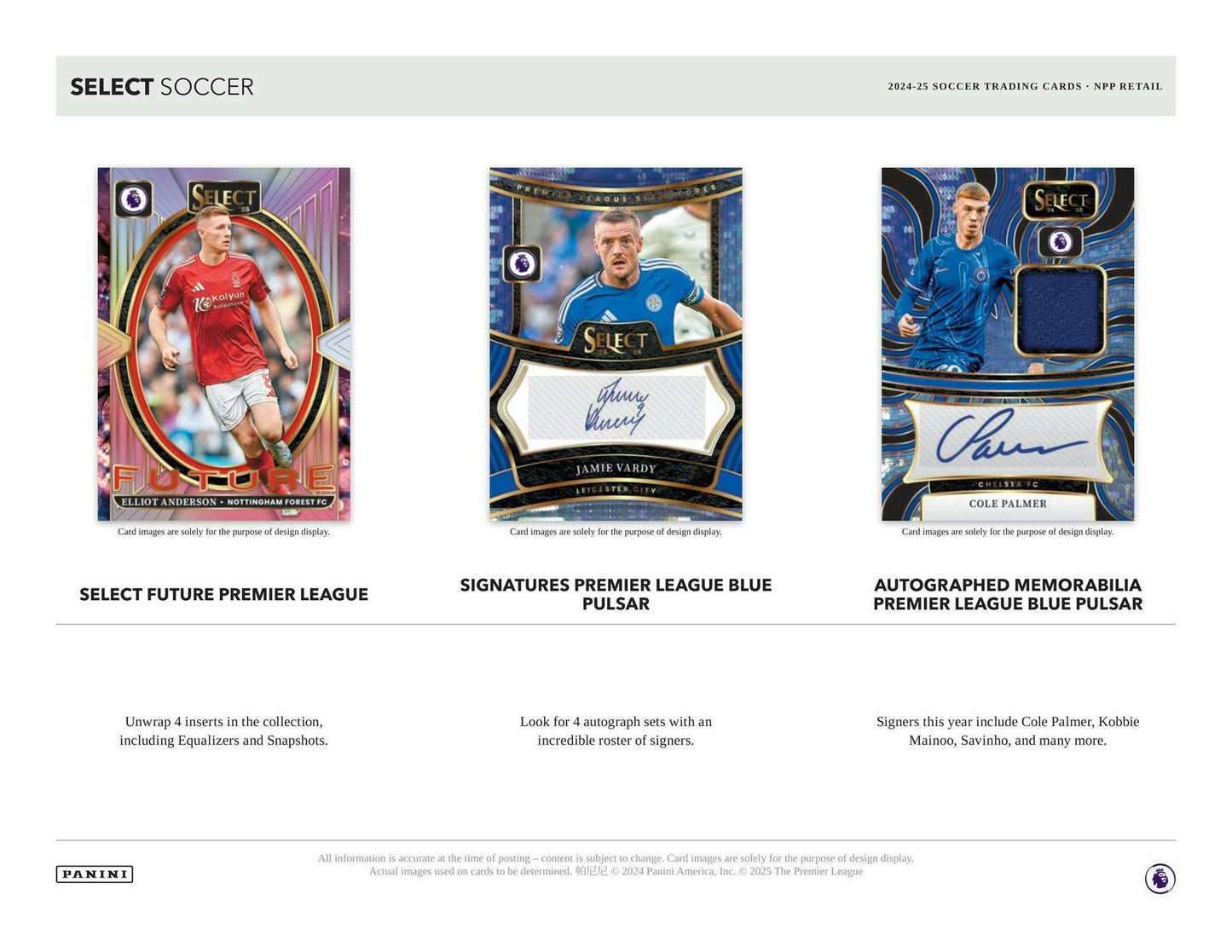 2024-25 Panini Select Premier League EPL Soccer 6-Pack Blaster Box