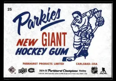 2024-25 Parkhurst Champions #25 Guy Lafleur 1953-54 Retros Jumbo Gum Back