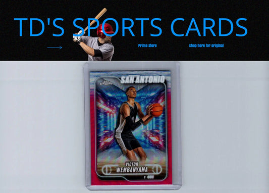 Victor Wembanyama basketball card 2024-25 Topps Chrome Wembanyama Pink Refractor