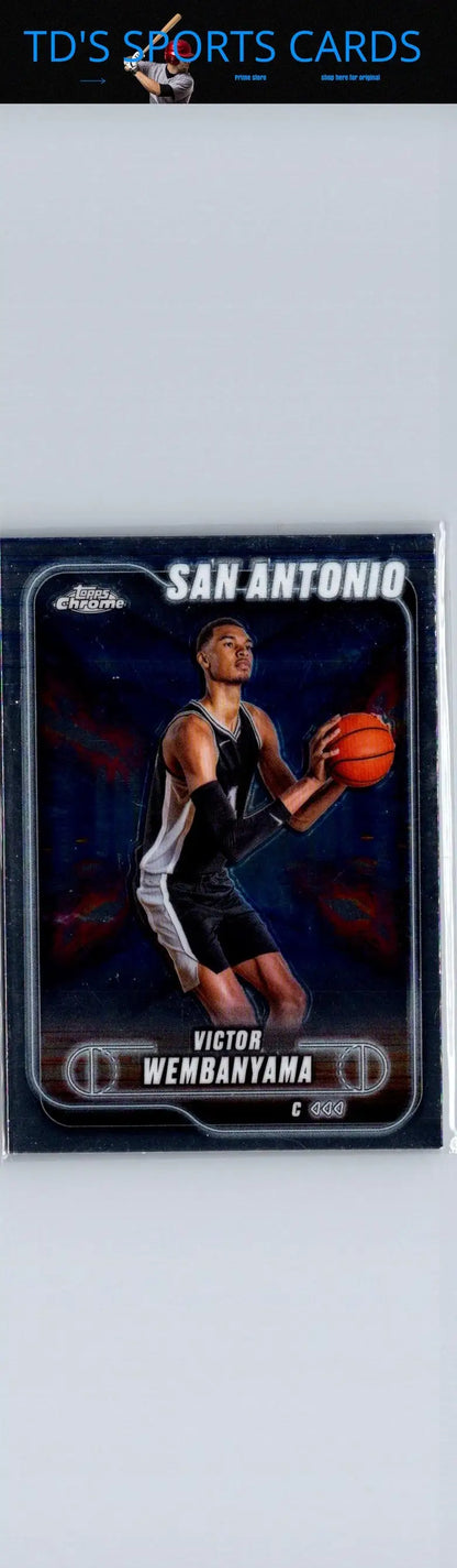 Victor Wembanyama basketball card from 2024-25 Topps Chrome collection