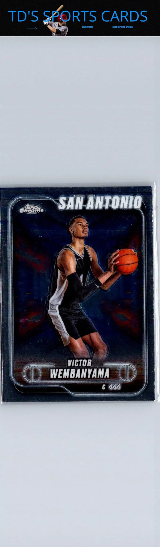 Victor Wembanyama basketball card from 2024-25 Topps Chrome collection