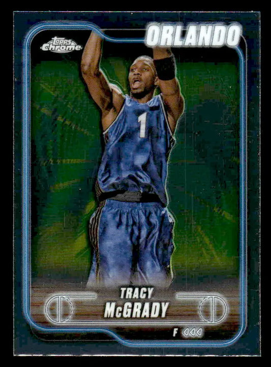 Tracy McGrady basketball card from 2024-25 Topps Chrome featuring Orlando Magic player