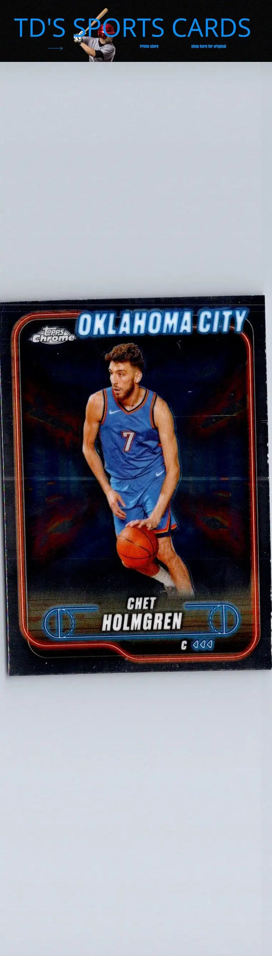 Chet Holmgren basketball card from 2024-25 Topps Chrome series