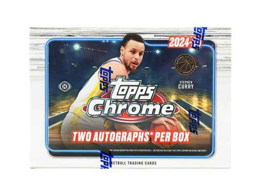 Sealed 2024 Topps Chrome Basketball Breaker Delight Box with Stephen Curry refractors geometric gold