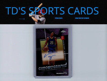 Autographed Trey Murphy III basketball card from 2024-25 Topps Chrome Chromographs Pink #/55