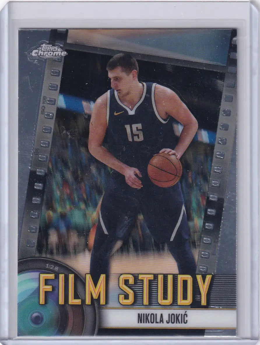 Nikola Jokic basketball card from 2024-25 Topps Chrome Film Study series