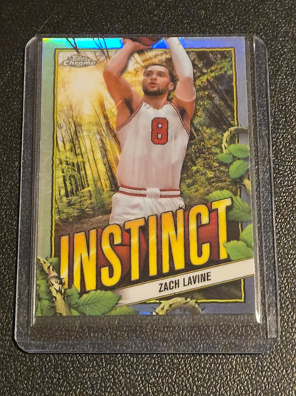 Zach Lavine Instinct Refractor basketball trading card from 2024-25 Topps Chrome