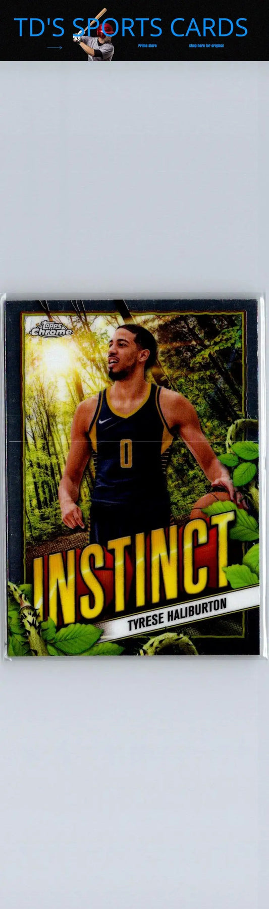 Tyrese Haliburton Instinct basketball card from 2024-25 Topps Chrome series