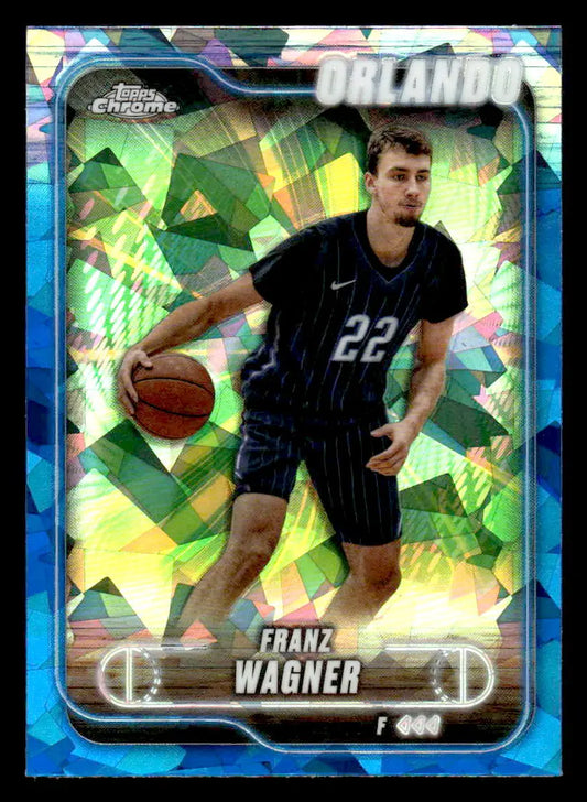 2024-25 Topps Chrome Sapphire Franz Wagner basketball card featuring Topps Chrome quality
