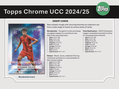 2024-25 Topps Chrome UEFA Club Competitions Soccer Hobby Box