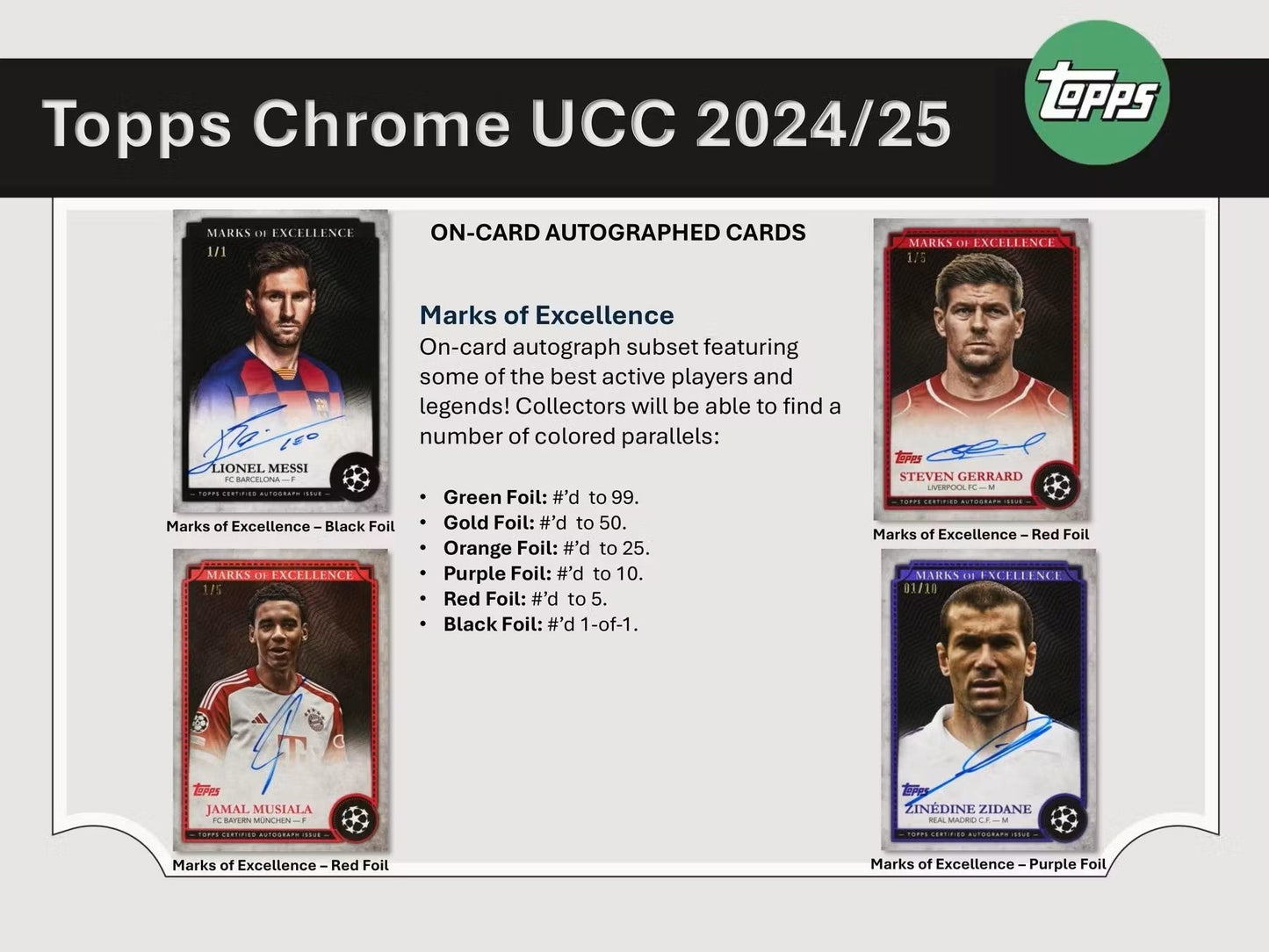 2024-25 Topps Chrome UEFA Club Competitions Soccer Hobby Box