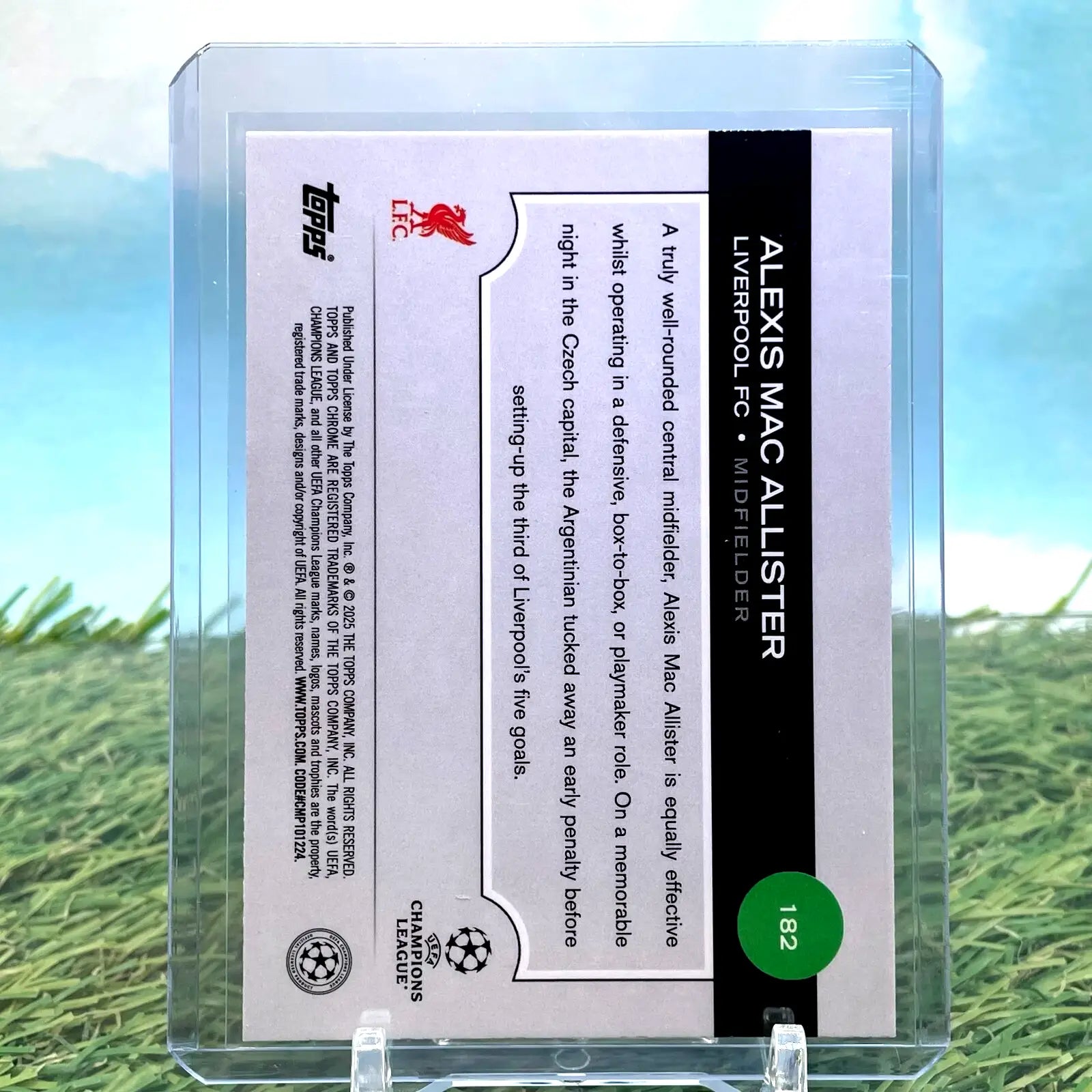 2024-25 Topps Chrome UEFA Alexis Mac Allister Pink Lava Refractor card