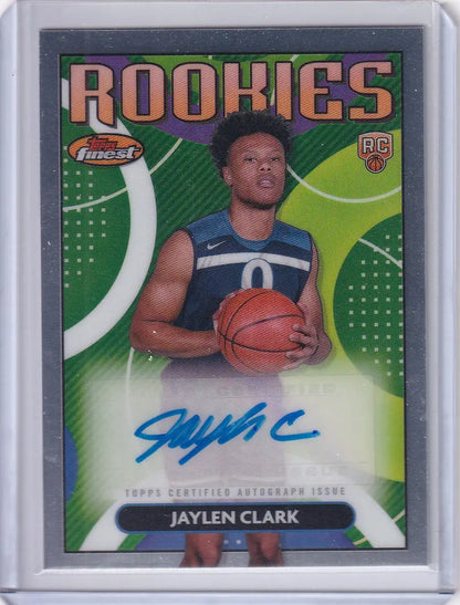 2024-25 Topps Finest Auto Jaylen Clark rookie card with autograph featuring Minnesota Timberwolves