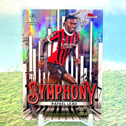 Topps Finest UEFA Rafael Leao Champions League soccer trading card for 2024-25 season