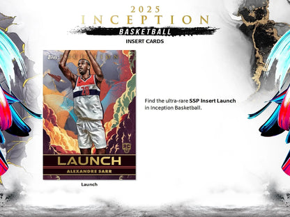 2025 Inception NBA Basketball insert card of Alexandre Sarr from 2024-25 Topps Inception NBA Hobby Box