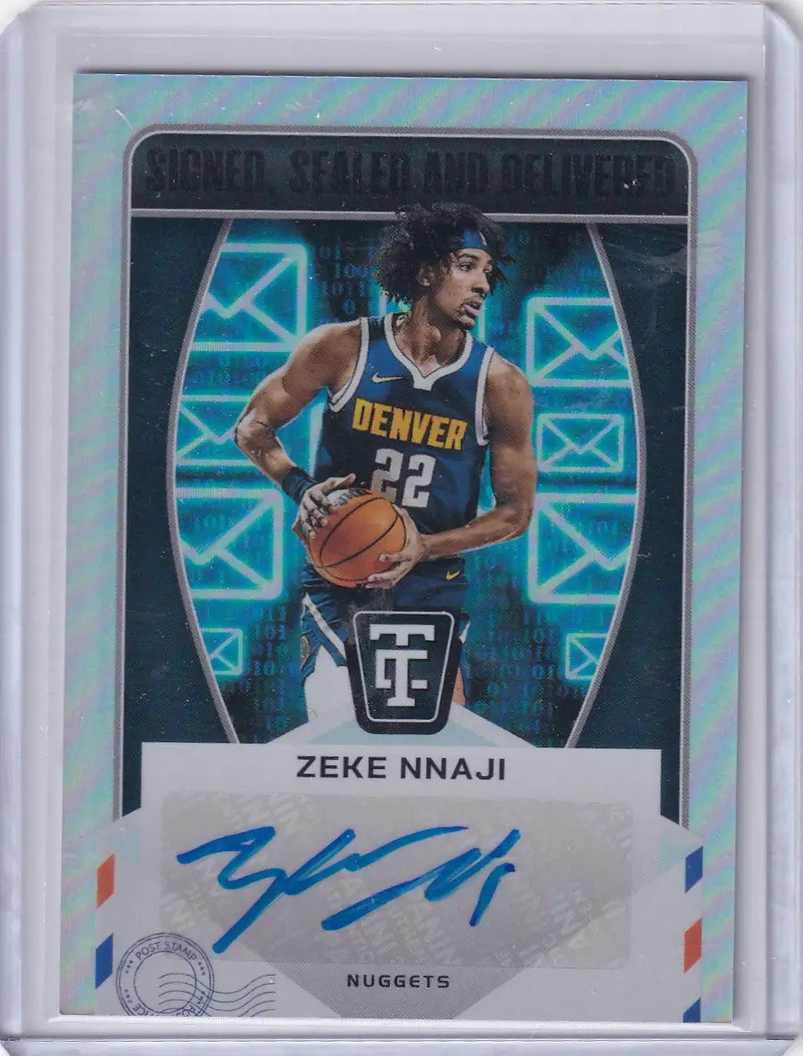Zeke Nnaji autographed basketball card from 2024-25 Totally Certified Auto series