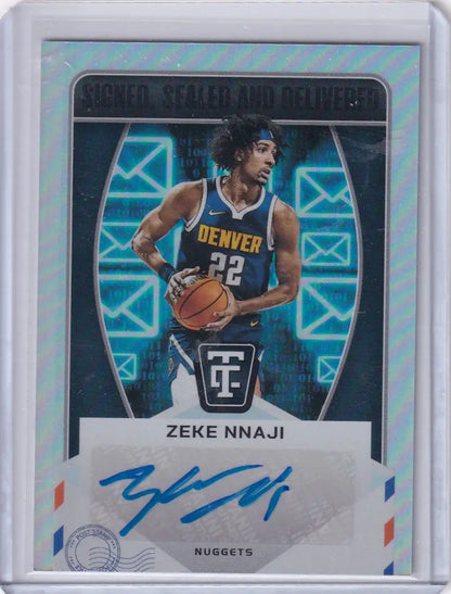 Zeke Nnaji autographed basketball card from 2024-25 Totally Certified Auto series