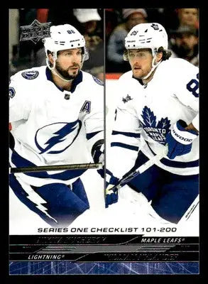 Hockey card featuring Nikita Kucherov and William Nylander from Upper Deck 2024-25