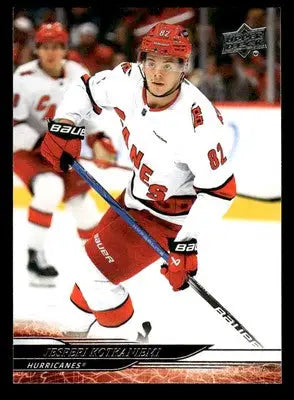 Jesperi Kotkaniemi hockey card from 2024-25 Upper Deck featuring Carolina Hurricanes player
